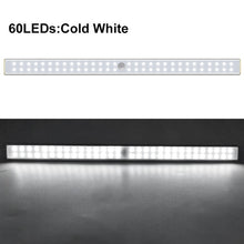 Load image into Gallery viewer, 24 40 60 LED Closet Light USB Rechargeable Under Cabinet Lightening Stick-on Motion Sensor Wardrobe Light with Magnetic Strip