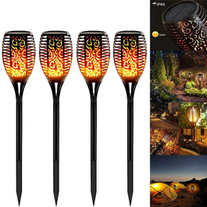 LED Solar Flame Torch Lamp Outdoor Lights Solar Garden Light Flickering Waterproof Lamp Courtyard Balcony Lawn Path Spotlight