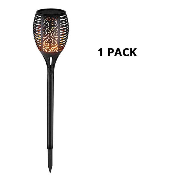 LED Solar Flame Torch Lamp Outdoor Lights Solar Garden Light Flickering Waterproof Lamp Courtyard Balcony Lawn Path Spotlight
